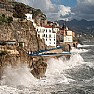Salerno Notizie foto - mare mosso positano costiera amalfitana