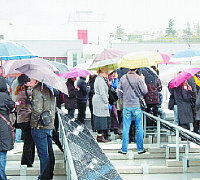 ricercatori sul tetto universita unisa 