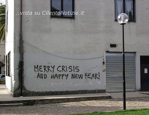 Paolo-Abbate foto - scritta su muro veggente crisi economica articolo abbate