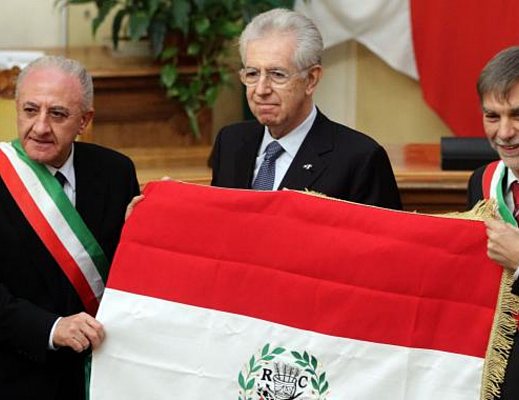 sindaco de luca e monti tricolore storico