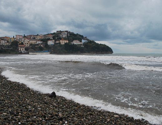 spiaggia sassi dal Lido Azzurro Agropoli