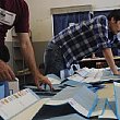 Politica foto - spoglio comunali schede blu