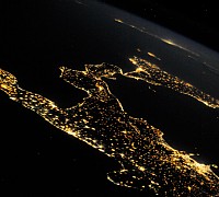 Giuseppe-Lembo foto - sud italia luci satellite notte