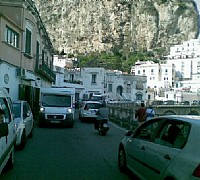 traffico nella costiera amalfitana